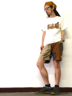 「ベレー帽推奨委員会」｜「アイテム（チノパンツ）」を使った、りょうさん（メンズ・171cm）の夏コーディネート
