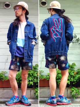 「WEAR昭和部」｜「アイテム（デニムジャケット）」を使った、りょうさん（メンズ・171cm）の秋コーディネート
