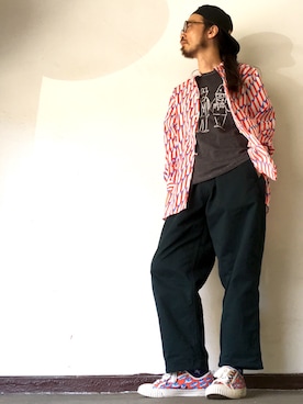 「JULIEN DAVID（ジュリエンデビッド）のアイテム（シューズ）」を使った、りょうさん（メンズ・171cm）の秋コーディネート