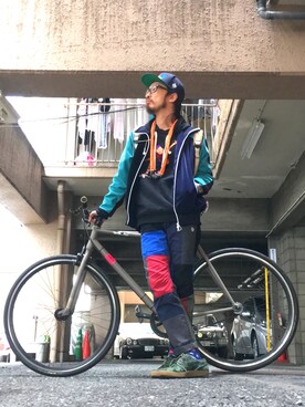 「ALDIES（アールディーズ）のアイテム（ジャージ）」を使った、りょうさん（メンズ・171cm）の秋コーディネート