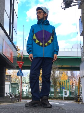 「ALDIES（アールディーズ）のアイテム（ナイロンジャケット）」を使った、りょうさん（メンズ・171cm）の冬コーディネート