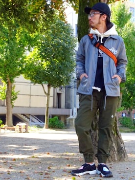 「ALDIES（アールディーズ）のアイテム（ナイロンジャケット）」を使った、りょうさん（メンズ・171cm）の冬コーディネート