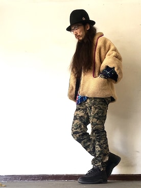 「WEAR昭和部」｜「アイテム（ブルゾン）」を使った、りょうさん（メンズ・171cm）の冬コーディネート