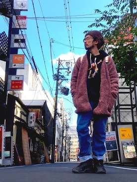 「WEAR昭和部」｜「アイテム（ブルゾン）」を使った、りょうさん（メンズ・171cm）の冬コーディネート