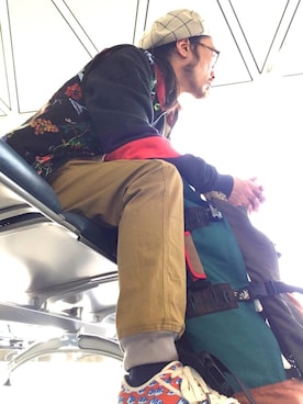 「JULIEN DAVID（ジュリエンデビッド）のアイテム（シューズ）」を使った、りょうさん（メンズ・171cm）の冬コーディネート