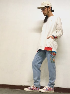 「JULIEN DAVID（ジュリエンデビッド）のアイテム（シューズ）」を使った、りょうさん（メンズ・171cm）の春コーディネート