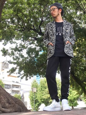 「ALDIES（アールディーズ）のSnake Bone Pants / スネークボーンパンツ（スウェットパンツ）」を使った、りょうさん（メンズ・171cm）の秋コーディネート