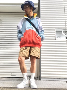 「ALDIES（アールディーズ）のアイテム（ナイロンジャケット）」を使った、りょうさん（メンズ・171cm）の秋コーディネート