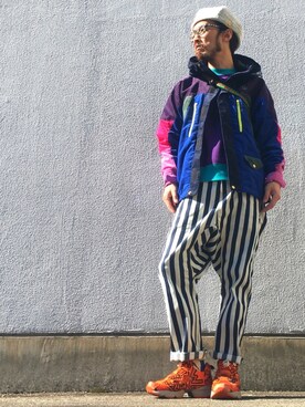 「ベレー帽推奨委員会」｜「アイテム（スウェット）」を使った、りょうさん（メンズ・171cm）の秋コーディネート