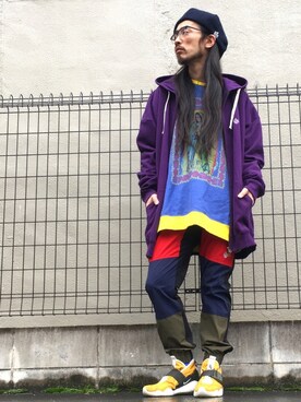 「ベレー帽推奨委員会」｜「アイテム（スウェット）」を使った、りょうさん（メンズ・171cm）の冬コーディネート