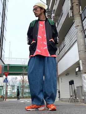 「ALDIES（アールディーズ）のアイテム（ジャージ）」を使った、りょうさん（メンズ・171cm）の春コーディネート