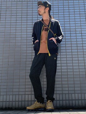 「ALDIES（アールディーズ）のアイテム（ジャージ）」を使った、りょうさん（メンズ・171cm）の春コーディネート