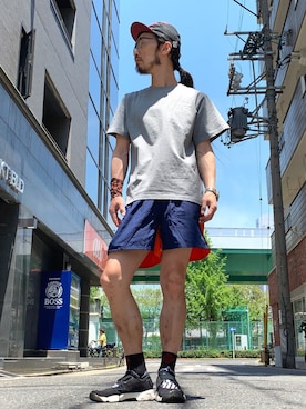 「ELDORESO（エルドレッソ）のアイテム（帽子）」を使った、りょうさん（メンズ・171cm）の夏コーディネート