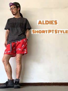 「ELDORESO（エルドレッソ）のアイテム（帽子）」を使った、りょうさん（メンズ・170cm）の夏コーディネート