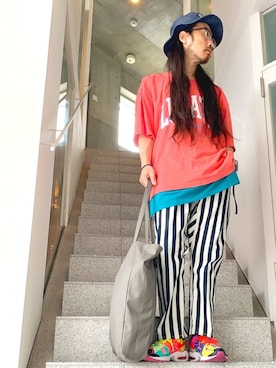 「アイテム（ハット、その他）」を使った、りょうさん（メンズ・171cm）の夏コーディネート