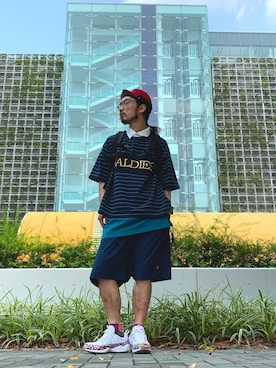 「ELDORESO（エルドレッソ）のアイテム（帽子）」を使った、りょうさん（メンズ・171cm）の夏コーディネート