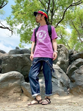 「ALDIES（アールディーズ）のアイテム（サロペット/オーバーオール）」を使った、りょうさん（メンズ・171cm）の夏コーディネート