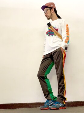「スボーツミックス」｜「アイテム（キャップ）」を使った、りょうさん（メンズ・171cm）の秋コーディネート
