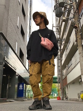 「ウェストポーチ」｜りょうさん（メンズ・171cm）の秋コーディネート