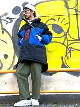 「ALDIES（アールディーズ）のアイテム（その他アウター）」を使った、りょうさん（メンズ・171cm）の冬コーディネート