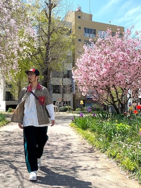 「ELDORESO（エルドレッソ）のアイテム（帽子）」を使った、りょうさん（メンズ・171cm）の春コーディネート