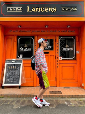 「ELDORESO（エルドレッソ）のアイテム（帽子）」を使った、りょうさん（メンズ・171cm）の夏コーディネート