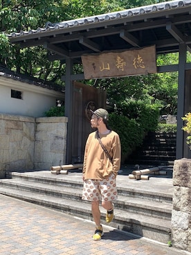 「ELDORESO（エルドレッソ）のアイテム（帽子）」を使った、りょうさん（メンズ・171cm）の夏コーディネート