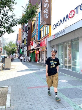 「ELDORESO（エルドレッソ）のアイテム（帽子）」を使った、りょうさん（メンズ・171cm）の夏コーディネート