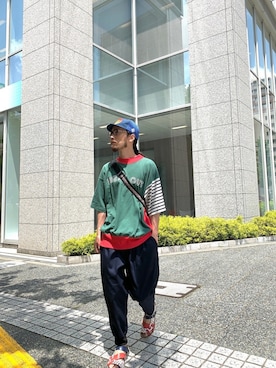 「ELDORESO（エルドレッソ）のアイテム（帽子）」を使った、りょうさん（メンズ・171cm）の夏コーディネート