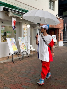 「ELDORESO（エルドレッソ）のアイテム（帽子）」を使った、りょうさん（メンズ・171cm）の夏コーディネート