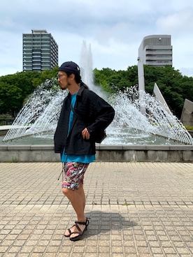 「ALDIES（アールディーズ）のアイテム（その他アウター）」を使った、りょうさん（メンズ・171cm）の夏コーディネート