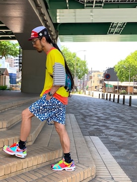 「ELDORESO（エルドレッソ）のアイテム（帽子）」を使った、りょうさん（メンズ・171cm）の夏コーディネート