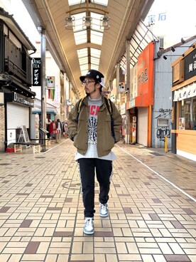 「ALDIES（アールディーズ）のアイテム（ブルゾン）」を使った、りょうさん（メンズ・171cm）の冬コーディネート