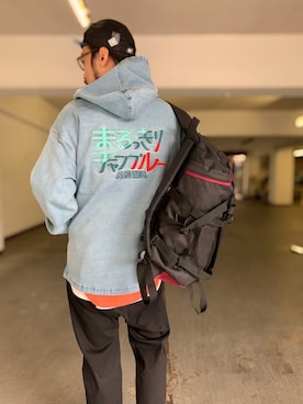 「メッシュキャップ」｜「アイテム（スウェット）」を使った、りょうさん（メンズ・171cm）の冬コーディネート