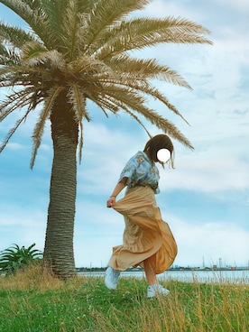 「アロハシャツ」｜ikuchanさん（レディース・163cm）の夏コーディネート