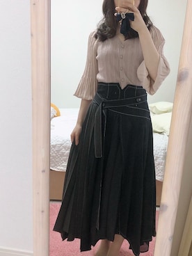 「MERCURYDUO（マーキュリーデュオ）のアイテム（カーディガン/ボレロ）」を使った、🍎りんご🍎さん（レディース・152cm）の春コーディネート