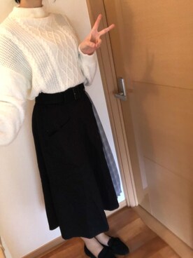 「H&M（エイチ・アンド・エム）のアイテム（ローファー）」を使った、パールさん（レディース・171cm）の春コーディネート
