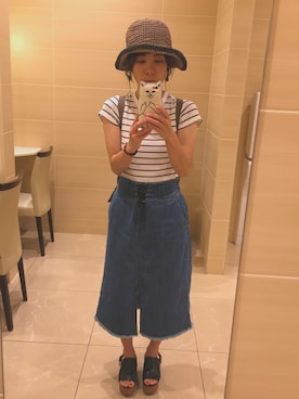 「RIPNDIP（リップンディップ）のアイテム（その他）」を使った、piccoさん（レディース・153cm）の夏コーディネート