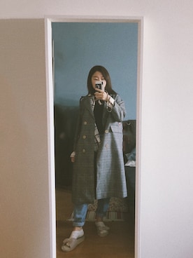 「Lily（リリイ）のアイテム（ジャケット/アウター）」を使った、Monica0607さん（レディース・157cm）の春コーディネート