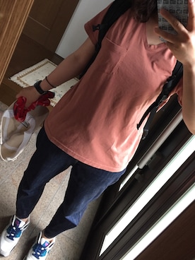 「NICOLE（ニコル）のアイテム（パンツ）」を使った、riiさん（レディース・156cm）の春コーディネート