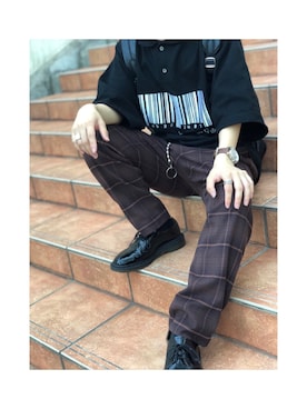 「KAIKO（カイコー）のアイテム（キーホルダー）」を使った、キドゥーさん（メンズ・165cm）の夏コーディネート