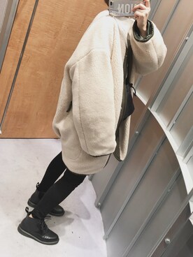 「CANAL JEAN（キャナルジーン）のアイテム（ムートンコート）」を使った、nozominさん（レディース・165cm）の冬コーディネート