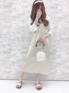 「PairPair（ペアペア）のアイテム（ワンピース/ドレス）」を使った、Tamさん（レディース・153cm）の夏コーディネート