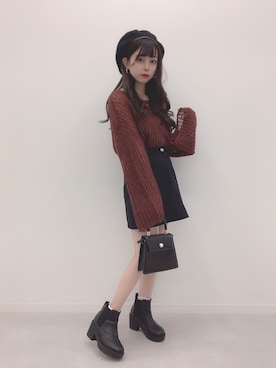 「PairPair（ペアペア）のアイテム（帽子）」を使った、Tamさん（レディース・153cm）の秋コーディネート
