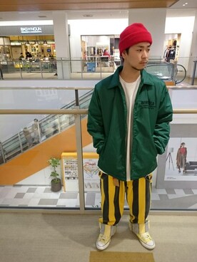 「ストリートカジュアル」｜「アイテム（ナイロンジャケット）」を使った、きょーすけさん（メンズ・165cm）の秋コーディネート