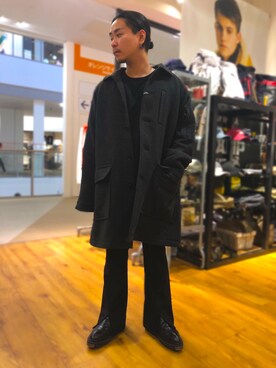 「AVIREX（アヴィレックス）のアイテム（ステンカラーコート）」を使った、きょーすけさん（メンズ・165cm）の秋コーディネート