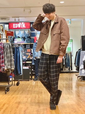 「Right-on（ライトオン）のアイテム（ブルゾン）」を使った、Shoheiさん（メンズ・185cm）の冬コーディネート