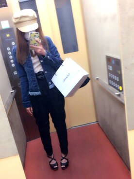 「rienda（リエンダ）のアイテム（キャップ）」を使った、なーさん（レディース・153cm）の春コーディネート