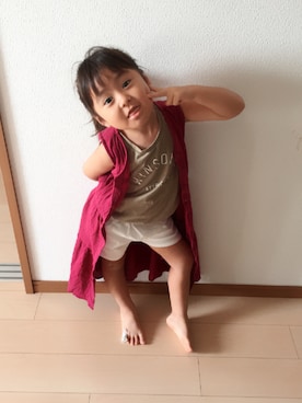 「COMMECAISM  （コムサ イズム）のアイテム」を使った、あかえりさん（キッズ・110cm）の夏コーディネート