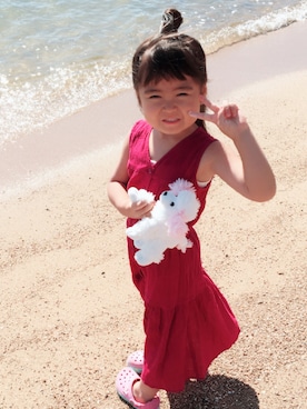 「CIAOPANIC（チャオパニック）のアイテム」を使った、あかえりさん（キッズ・110cm）の秋コーディネート